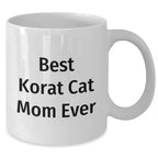 Funny Korat Cat Mom Korat Cat Gifts from Family for Best Dad Ever White Coffee Mug