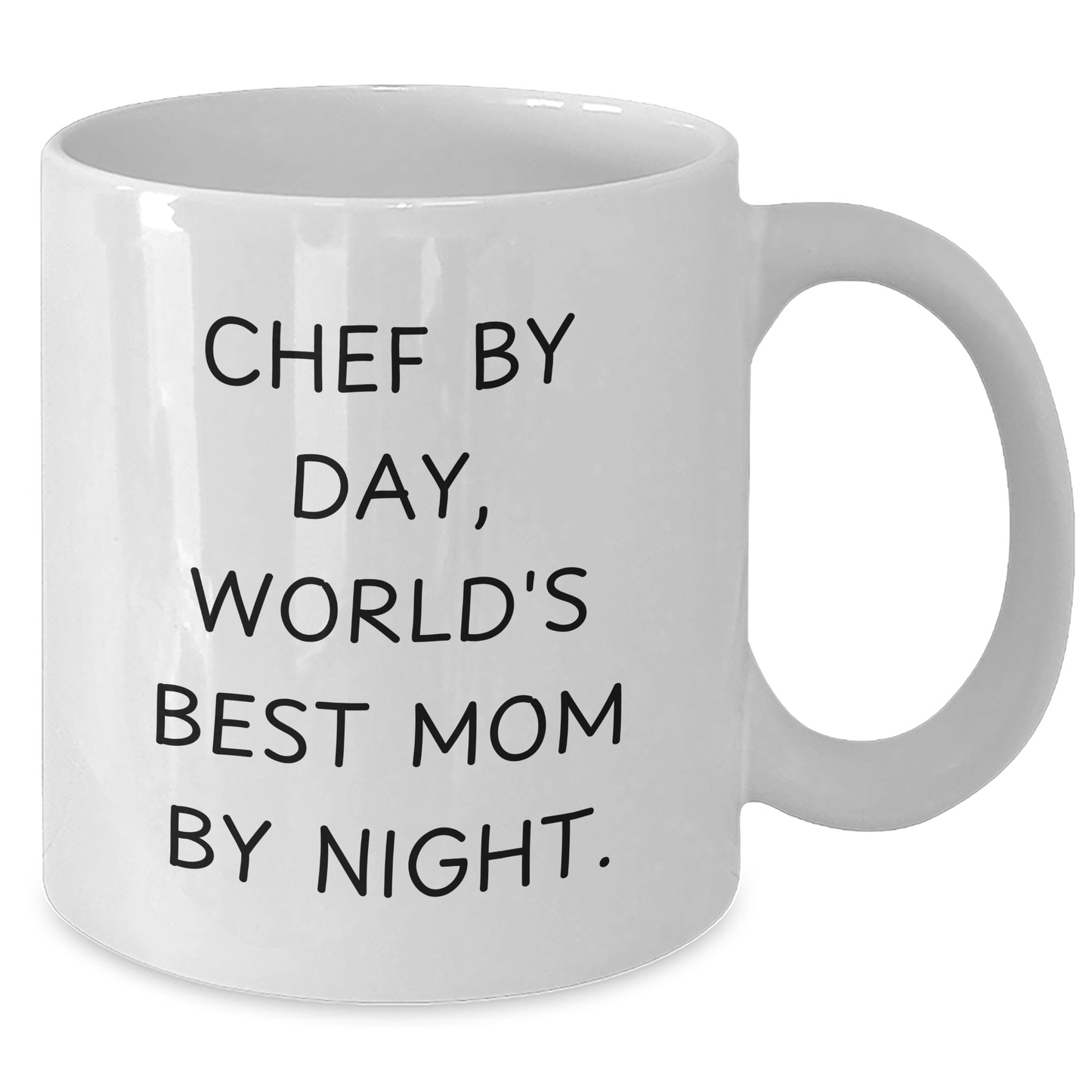 Funny Chef Gifts from Mom to Chef by Day, World's Best Mom By Night., White Coffee Mug for Chef Graduation Unique Gifts - Additional