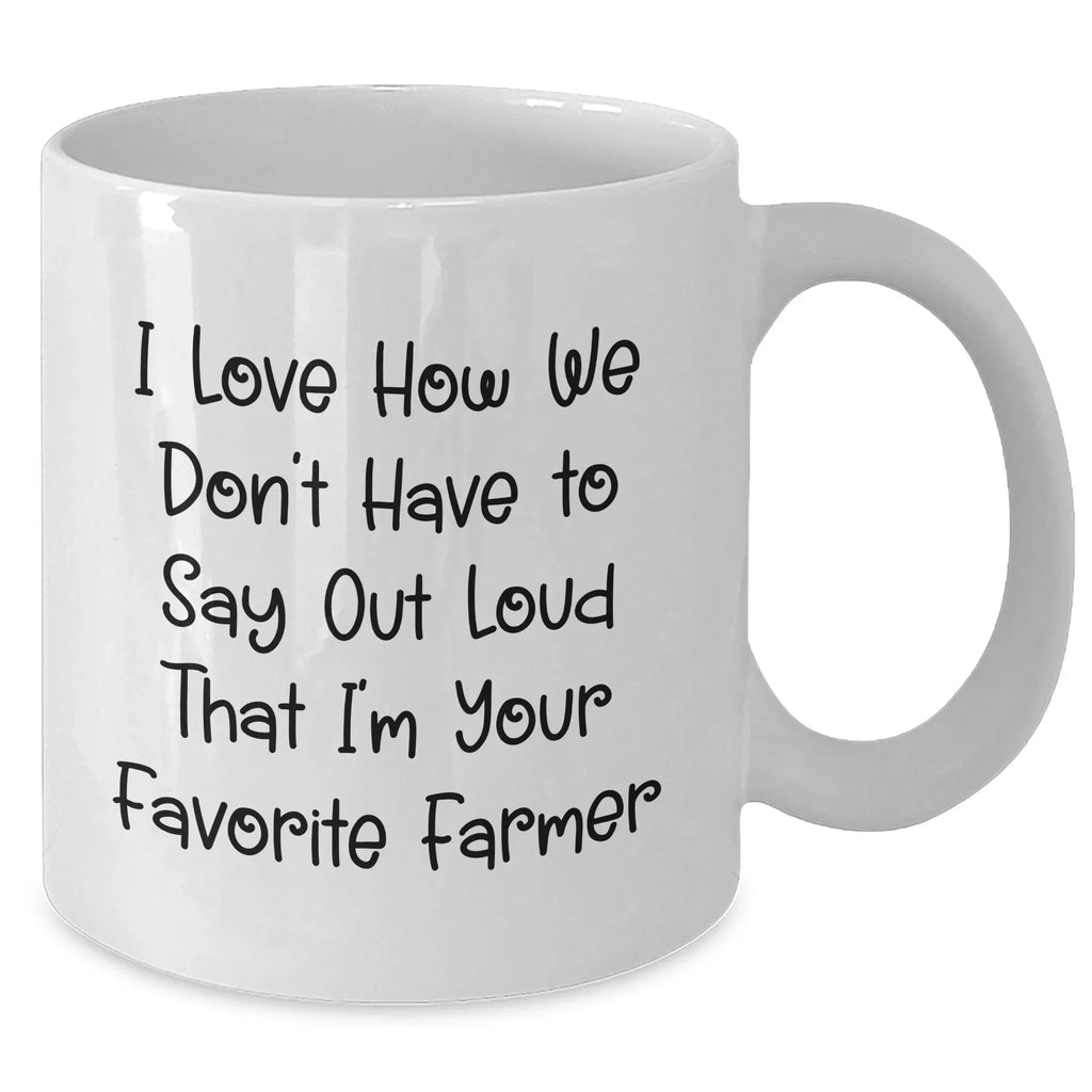 Funny Farmer White Coffee Mug Gifts from Friends for Favorite Farmer's Graduation