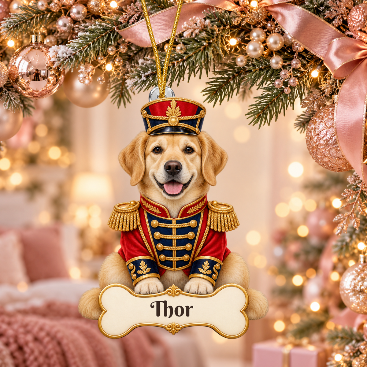 Personalized Nutcracker Dog Christmas Ornament from Photo, Custom Pet Portrait Acrylic Cutout, Nutcracker Soldier Holiday Dog Lover Gift