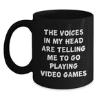 Funny Playing Video Games Humor Black Coffee Mug Gifts from Friends for Graduation Unique Gifts - Main