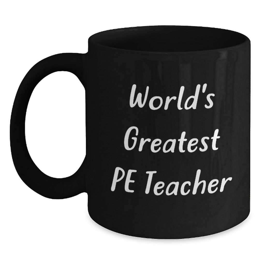 Christmas Gift for Her - World's Greatest Pe Teacher Present Coffee Mug - Main