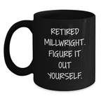 Gifts from Friends for Millwrights, Funny Millwright Coffee Mug, Inspirational Quotes for Graduation, Black Coffee Mug for Men - Main