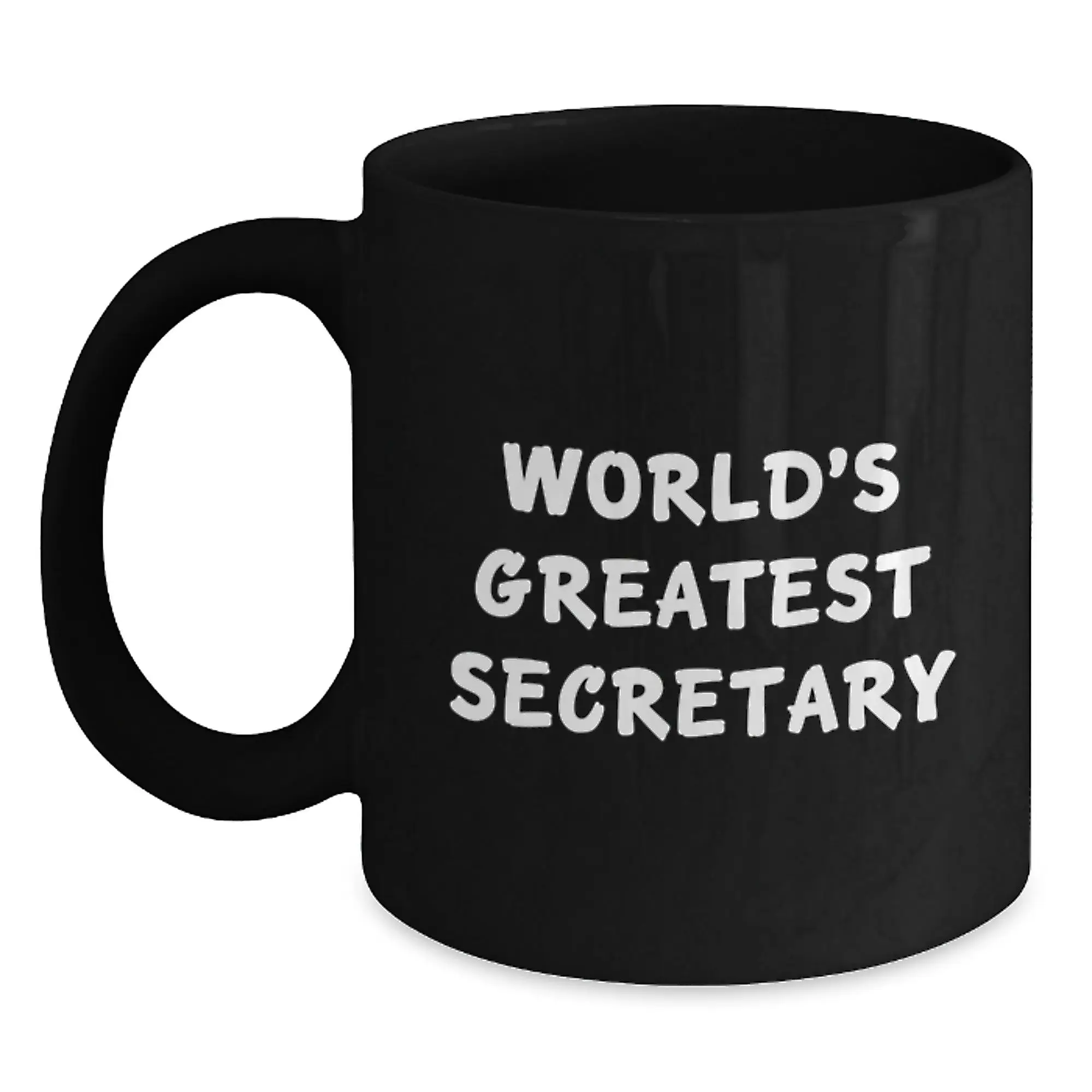 Funny World's Greatest Secretary Black Coffee Mugs for Secretary Dad Gifts from Family, Unique Secretary Gift Ideas for Father's Day - Main