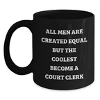 Birthday Gift Court Clerk Mug for Her Present Black Coffee Keepsake - Main