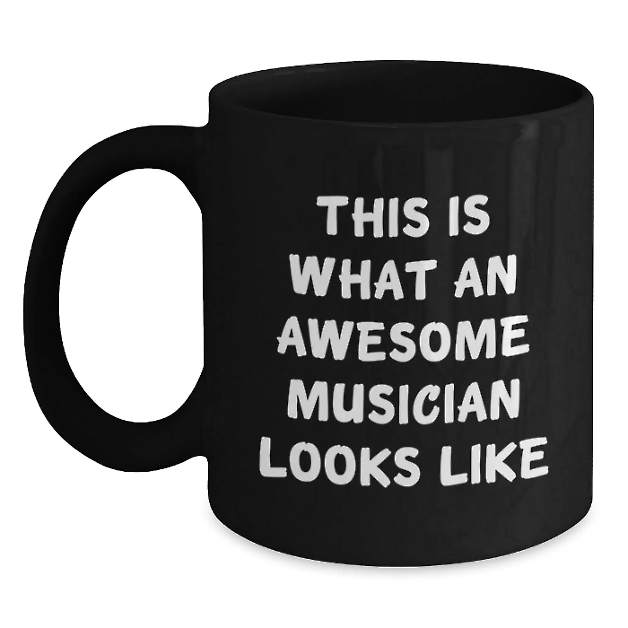 Funny Musician Gifts from Friends for Musician Graduation Unique Mug, This Is What An Awesome Musician Looks Like, Black Coffee Mug Gifts for Musician - Main