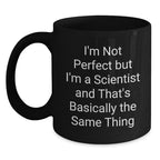 Funny Scientist Gifts from Friends Valentine's Unique Black Coffee Mugs for Scientist Men, Scientist Women