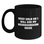 Birthday Gift Neurosurgeon Black Coffee Mug for Her Premium Present - Main