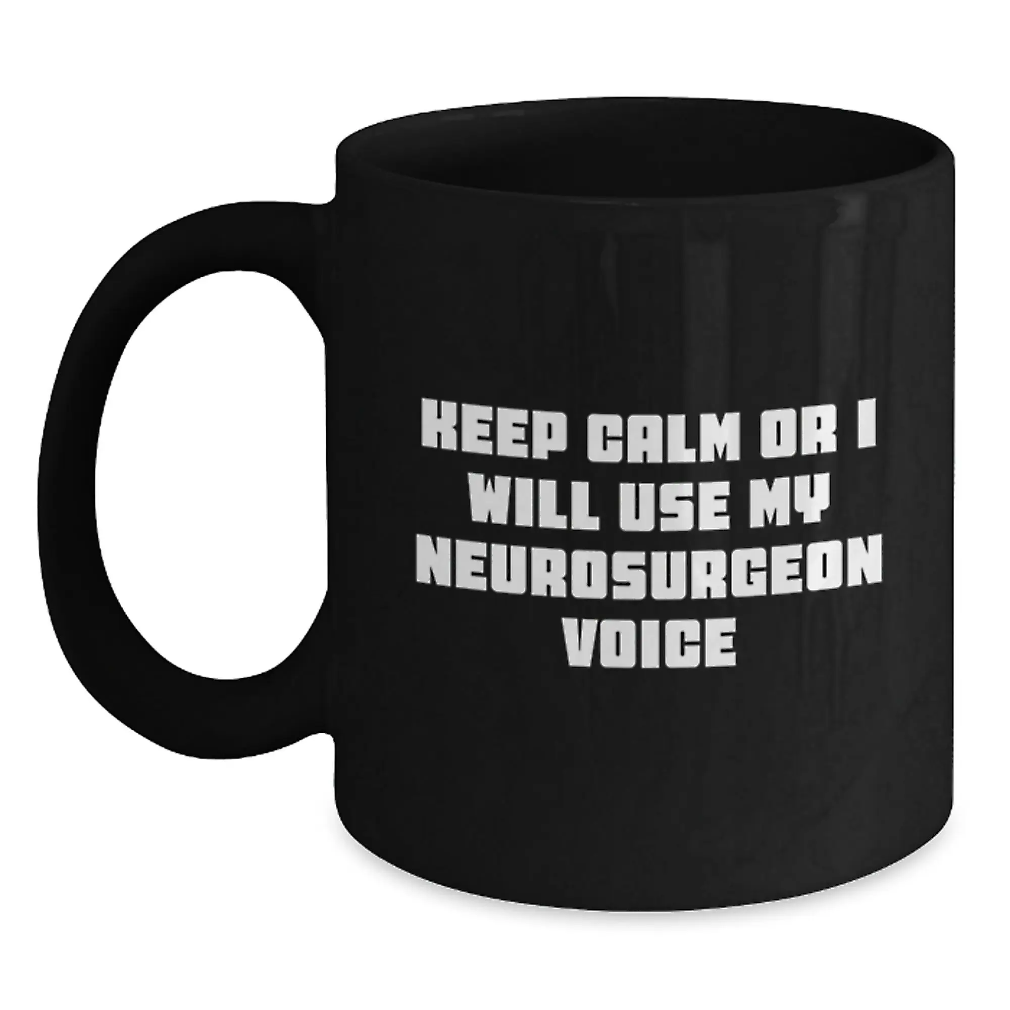 Birthday Gift Neurosurgeon Black Coffee Mug for Her Premium Present - Main