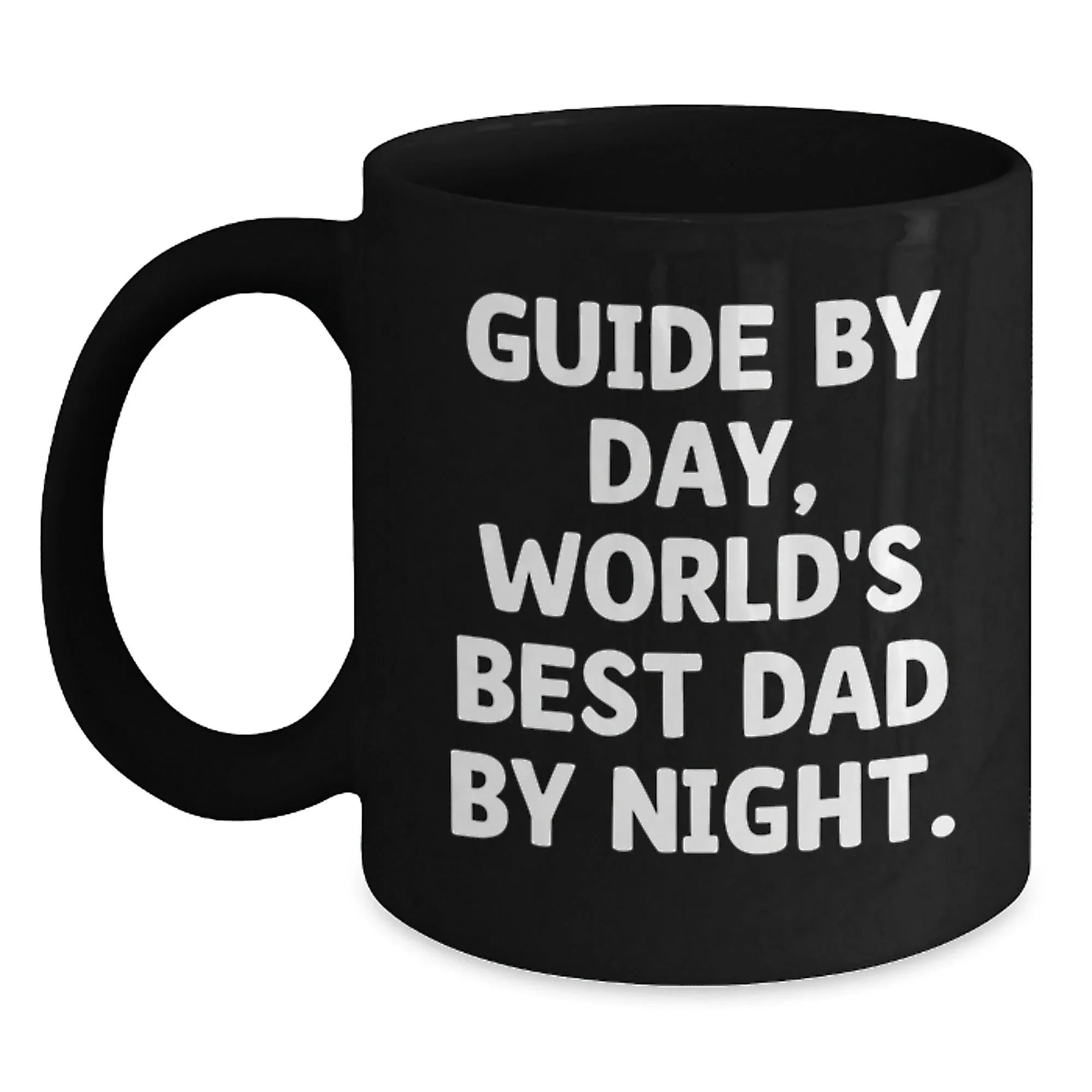 Guide Enthusiast Gifts, Funny Quotes for Men, Black Coffee Mug, Birthday Unique Gifts from Dad, Best for Guide Lovers