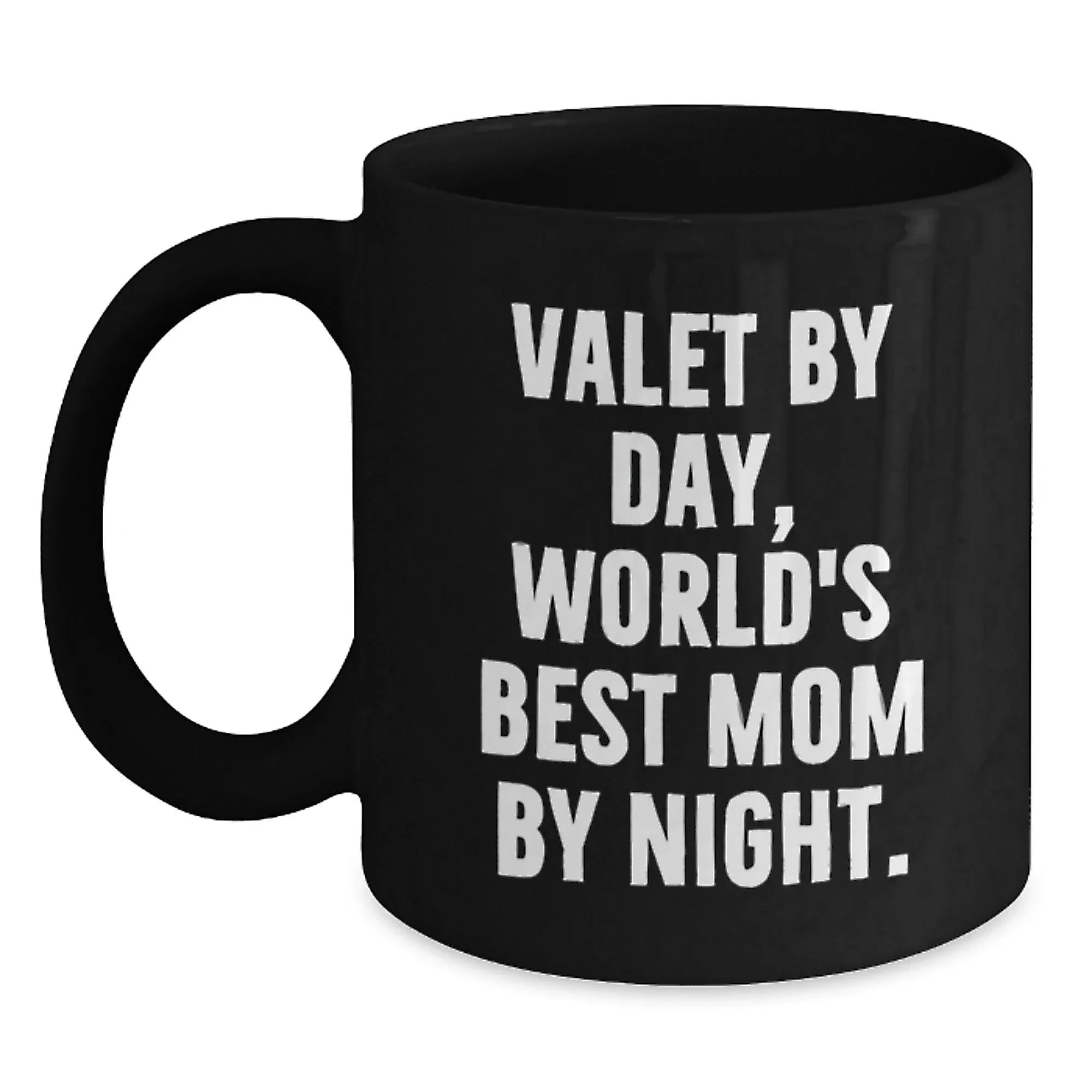 Funny Valet Gifts from Friends for Valet, Black Coffee Mug, Christmas Unique Presents