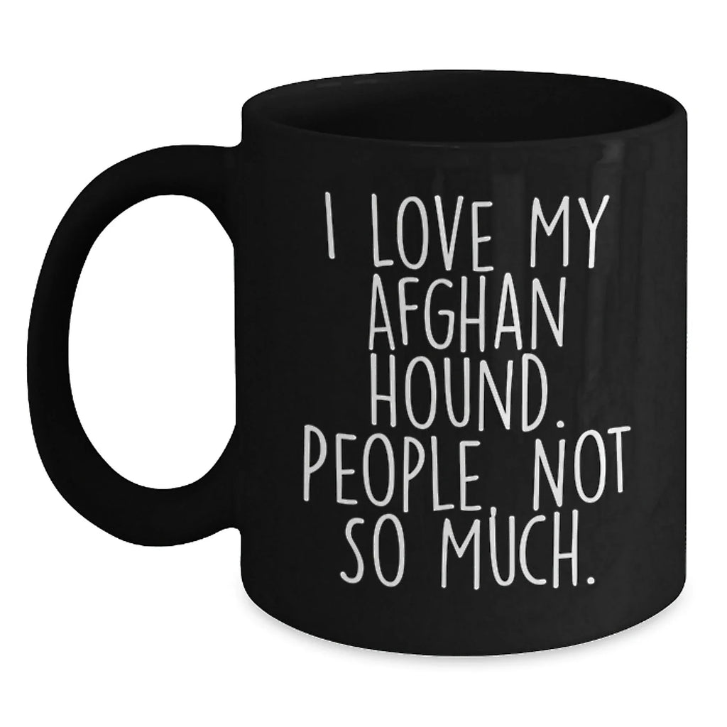 Funny Afghan Hound Dog Mugs Gifts from Men to Friends for Christmas Lover, Perfect for Coffee, Black Mug, Unique for Gift