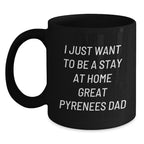 Funny Great Pyrenees Dog Dad Christmas Unique Gifts for Men from Family - Black Coffee Mug