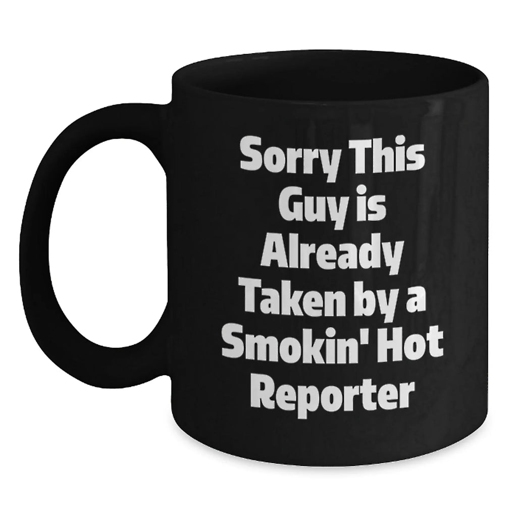Funny Reporter Gifts for Men, Black Coffee Mug, Perfect for Christmas Unique Gifts from Friends, Family or Coworkers, 'Sorry This Guy'