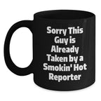 Funny Reporter Gifts for Men, Black Coffee Mug, Perfect for Christmas Unique Gifts from Friends, Family or Coworkers, 'Sorry This Guy'