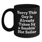 Funny Sailor Gifts from Men to Friends - Sailor Black Coffee Mug for Christmas Unique Gifts