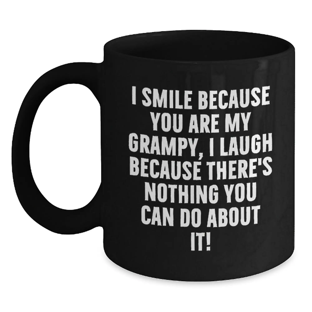 Funny Grampy Gifts for Him Birthday Unique Black Coffee Mugs - Gifts from Men to Grampy - Main
