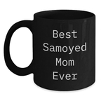 Funny Samoyed Dog Gifts for Samoyed Dog Lovers, Black Coffee Mug, Best Samoyed Mom Ever - Main