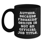 Author Gifts from Friends, Funny Black Coffee Mugs for Writers, Birthday Unique Gifts for Authors - Main