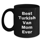 Turkish Van Cat Mom Funny Black Coffee Mug