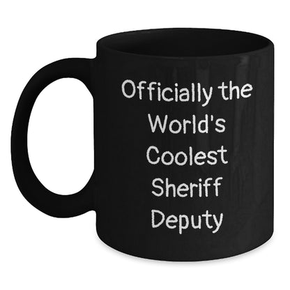 Funny Gifts from Friends for Sheriff Deputy - Officially The World's Coolest Sheriff Deputy Mugs - Christmas Unique - Main