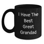 Funny Grandad Quotes Gifts from Family to Grandad Black Coffee Mug - Perfect Graduation Unique Gifts for Grandad Men - Main