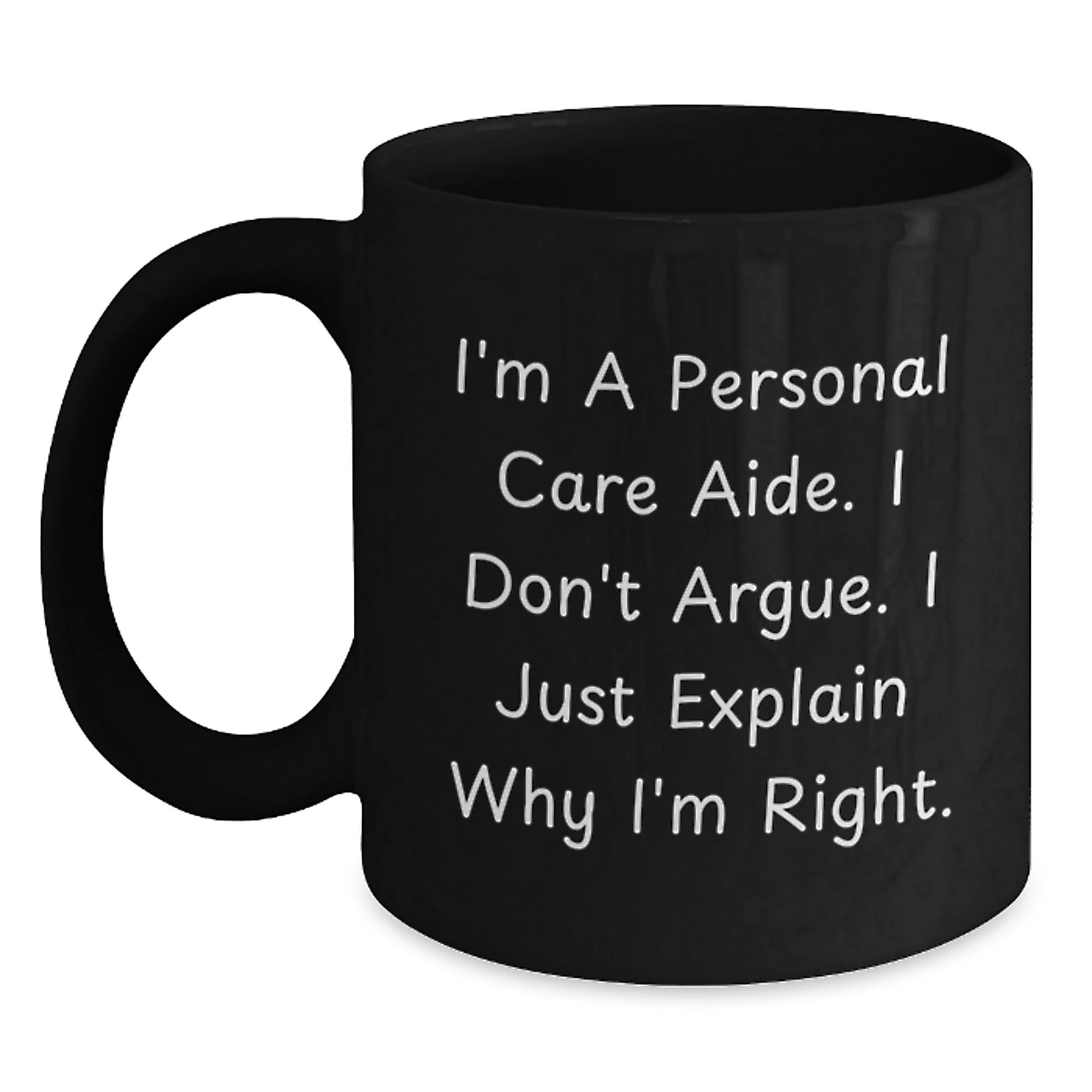 Funny Personal Care Aide Gifts from Friends Christmas Unique Black Coffee Mugs for Personal Care Aide Humor