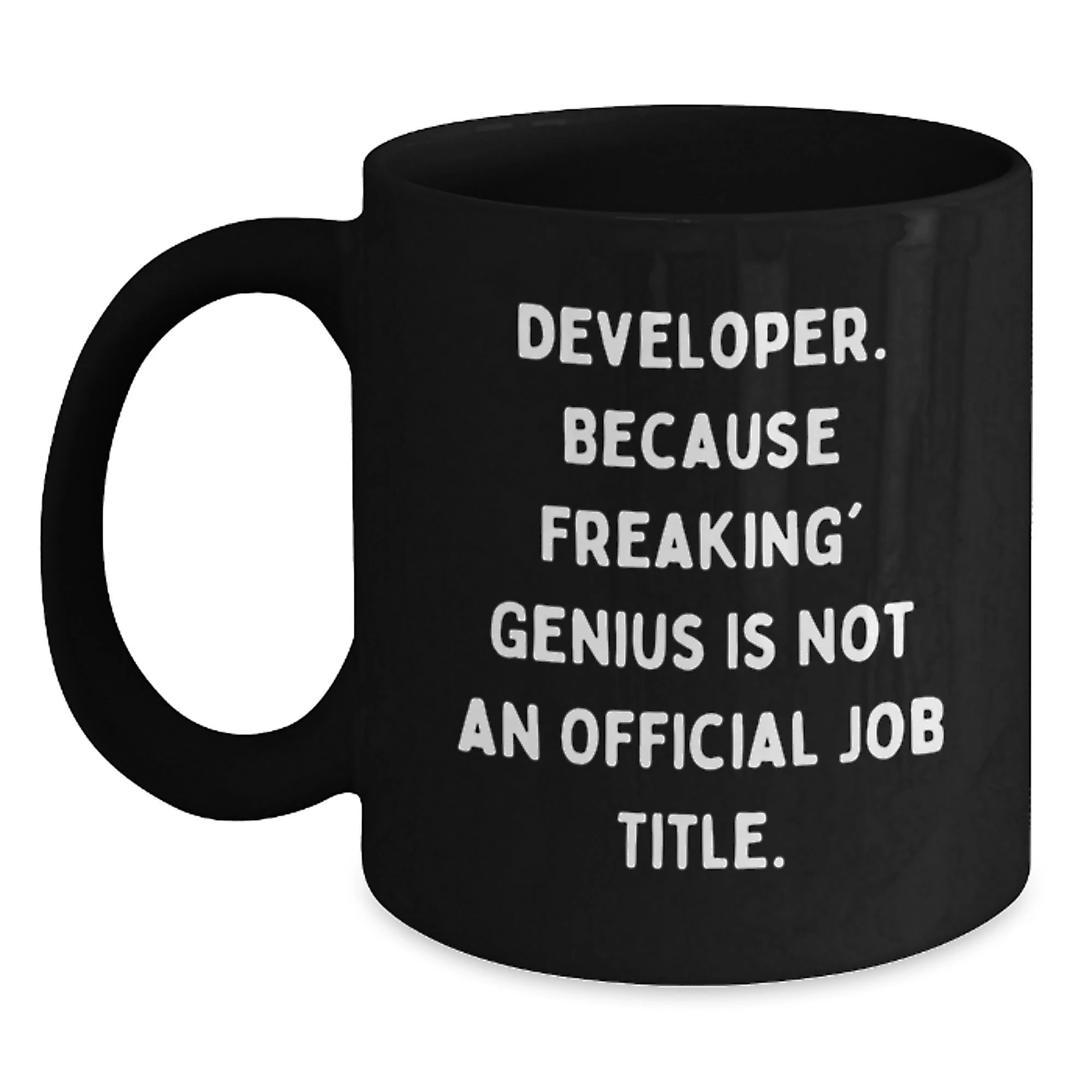 Funny Developer Gifts from Friends, Valentine's Unique Gifts for Developer, Black Coffee Mug