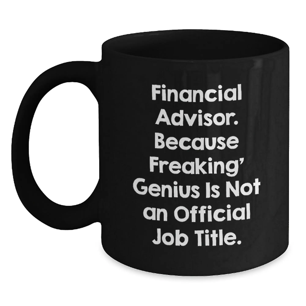 Financial Advisor Keepsake Black Coffee Mug for Him Birthday Gift - Main