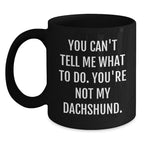 Funny Dachshund Dog Lover Gifts from Friends for Valentine's Unique Black Coffee Mugs