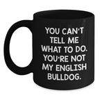 Funny English Bulldog Black Coffee Mugs