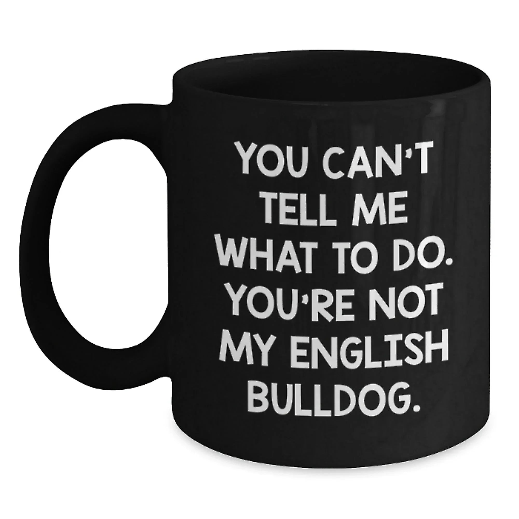 Funny English Bulldog Black Coffee Mugs