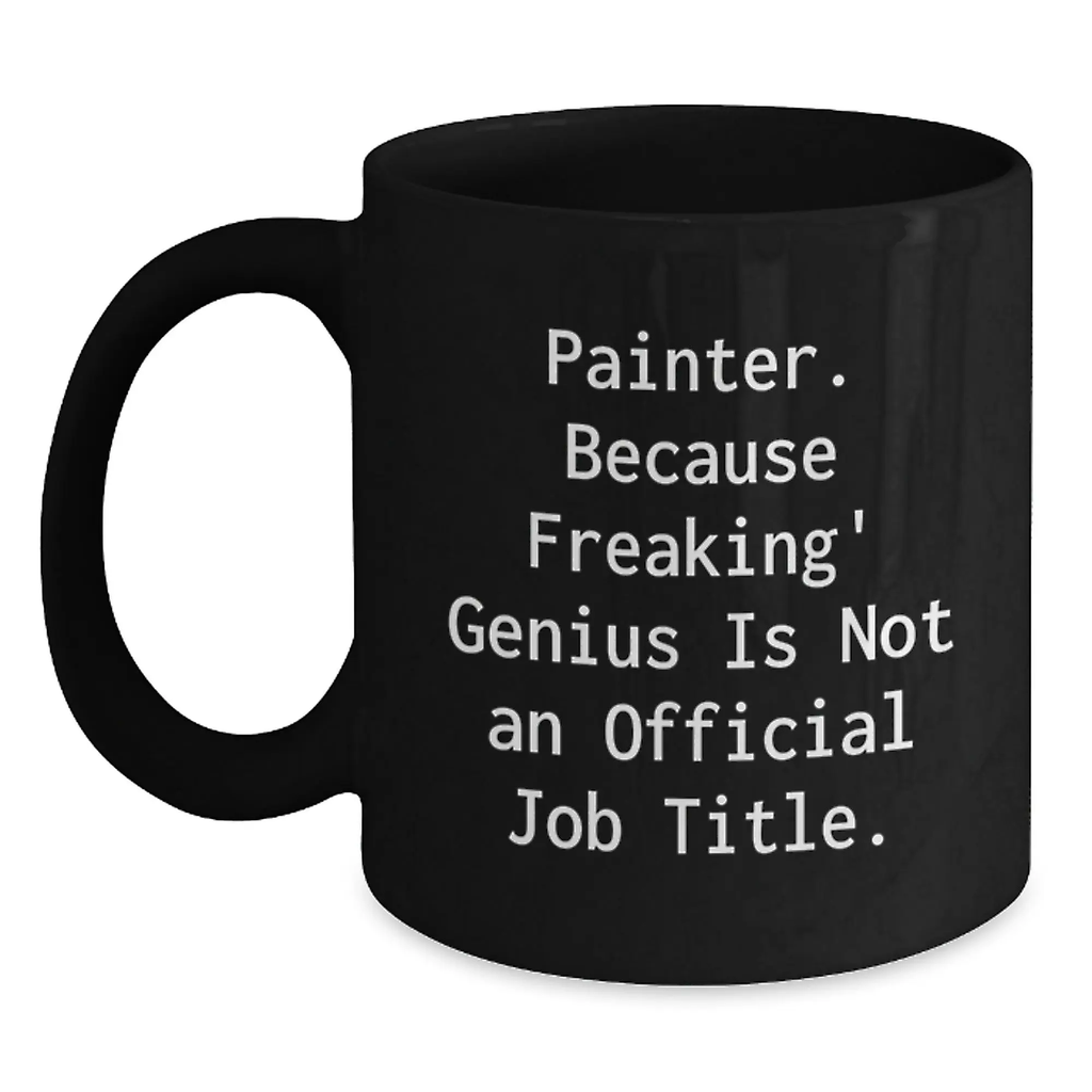 Painter Keepsake Black Coffee Mug for Him Ceramic 11oz Birthday Gift - Main