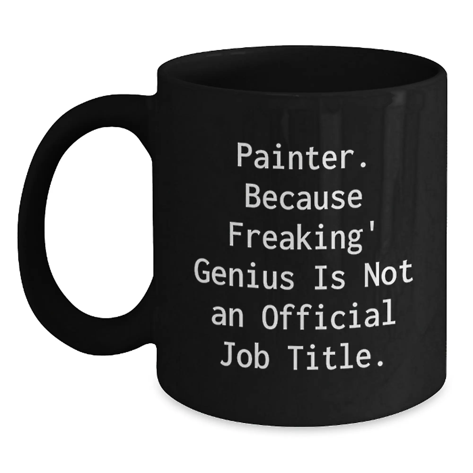 Painter Keepsake Black Coffee Mug for Him Ceramic 11oz Birthday Gift - Main