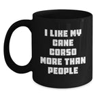 Funny Cane Corso Dog Lover's Black Coffee Mug Gifts from Men to Friends for Valentine's