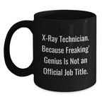 X-Ray Technician Keepsake Black Coffee Mug for Him Birthday Gift - Main