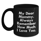 Mommy Keepsake Black Coffee Mug Ceramic 11oz for Him Birthday Gift - Main