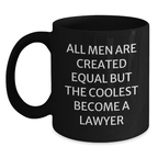 Lawyer 11oz Black Coffee Mug for a Best Friend Companion Birthday Gift - Main