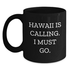 Hawaii Black Coffee Mug Gifts for Men Friends Birthday Unique Ideas - Main