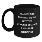 Birthday Gift for Her Massage Therapist Keepsake Black Coffee Mug - Main