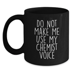 Birthday Gift Chemist Black Coffee Mug for Her – Premium Present - Main