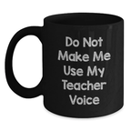 Birthday Gift Teacher Black Coffee Mug for Her Surprise Present - Main