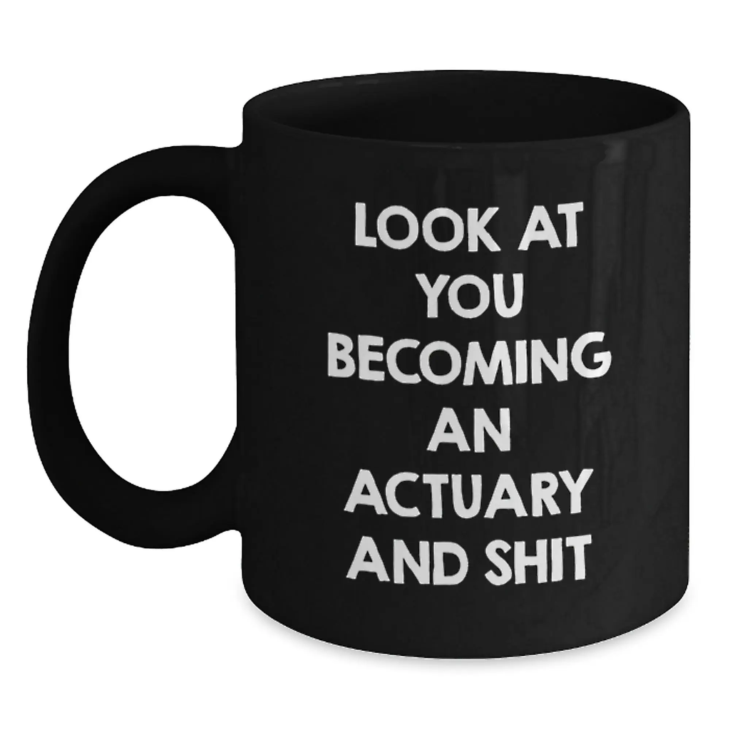 Sassy Actuary Black Coffee Mug Novelty Birthday Gift for Friends - Main