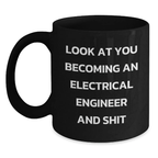 Funny Electrical Engineer Gifts for Men - Mother's Day Unique Coffee Mug for Electrical Engineer Enthusiasts, Gifts from Family and Friends - Main