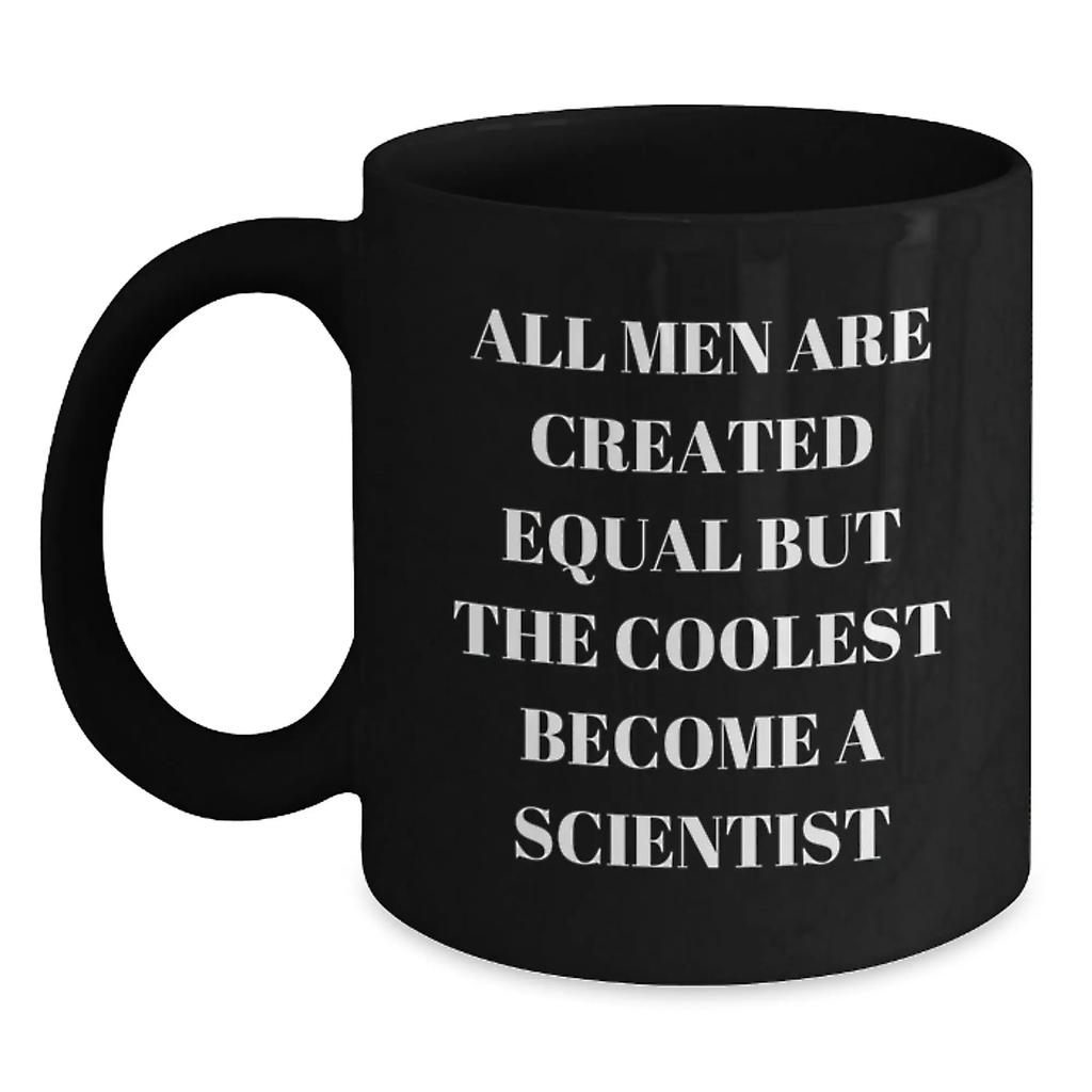 Scientist Keepsake Black Coffee Mug Birthday Gift for Him - Main