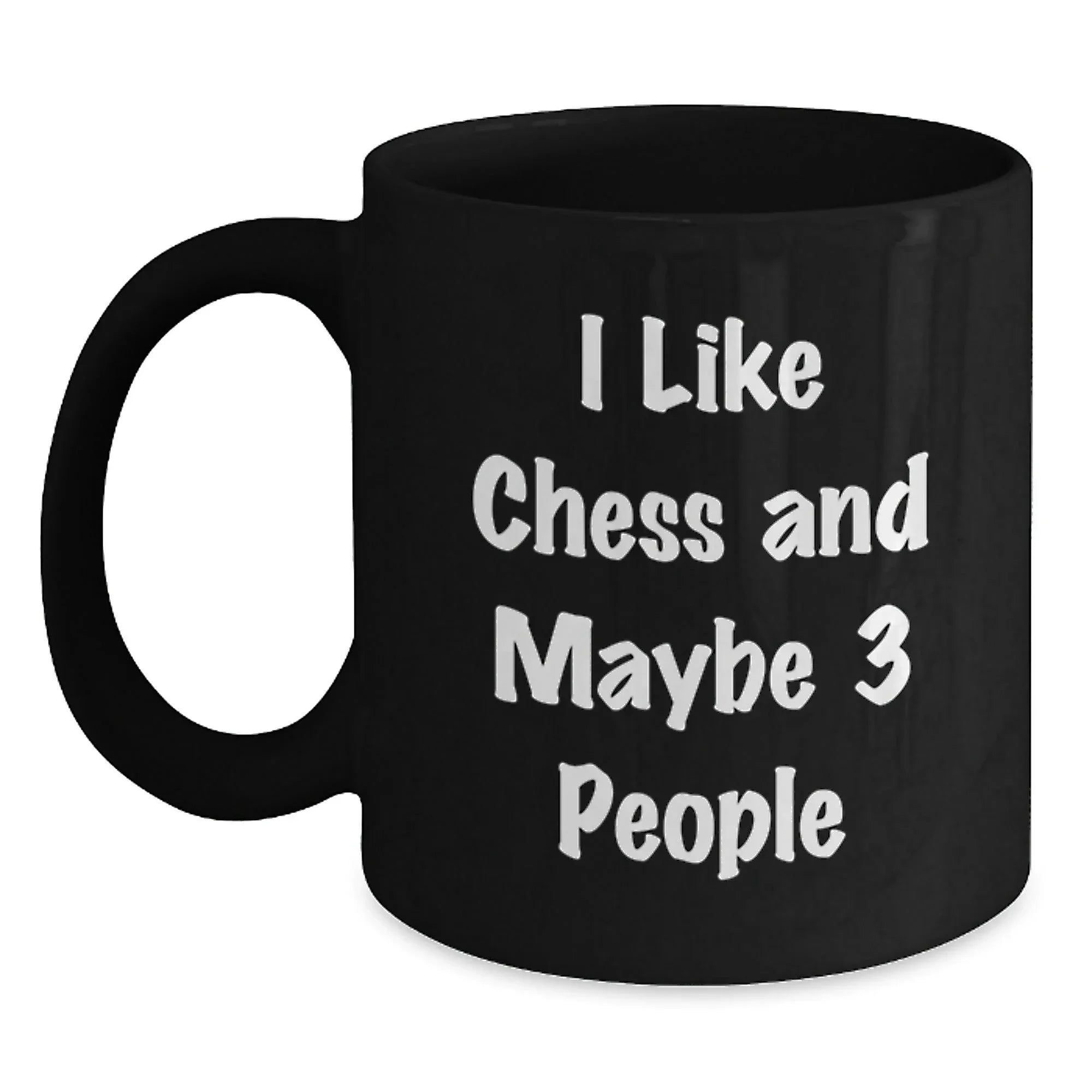 Funny Chess Gifts for Chess Players, Black Coffee Mugs, Christmas Unique Gifts from Friends