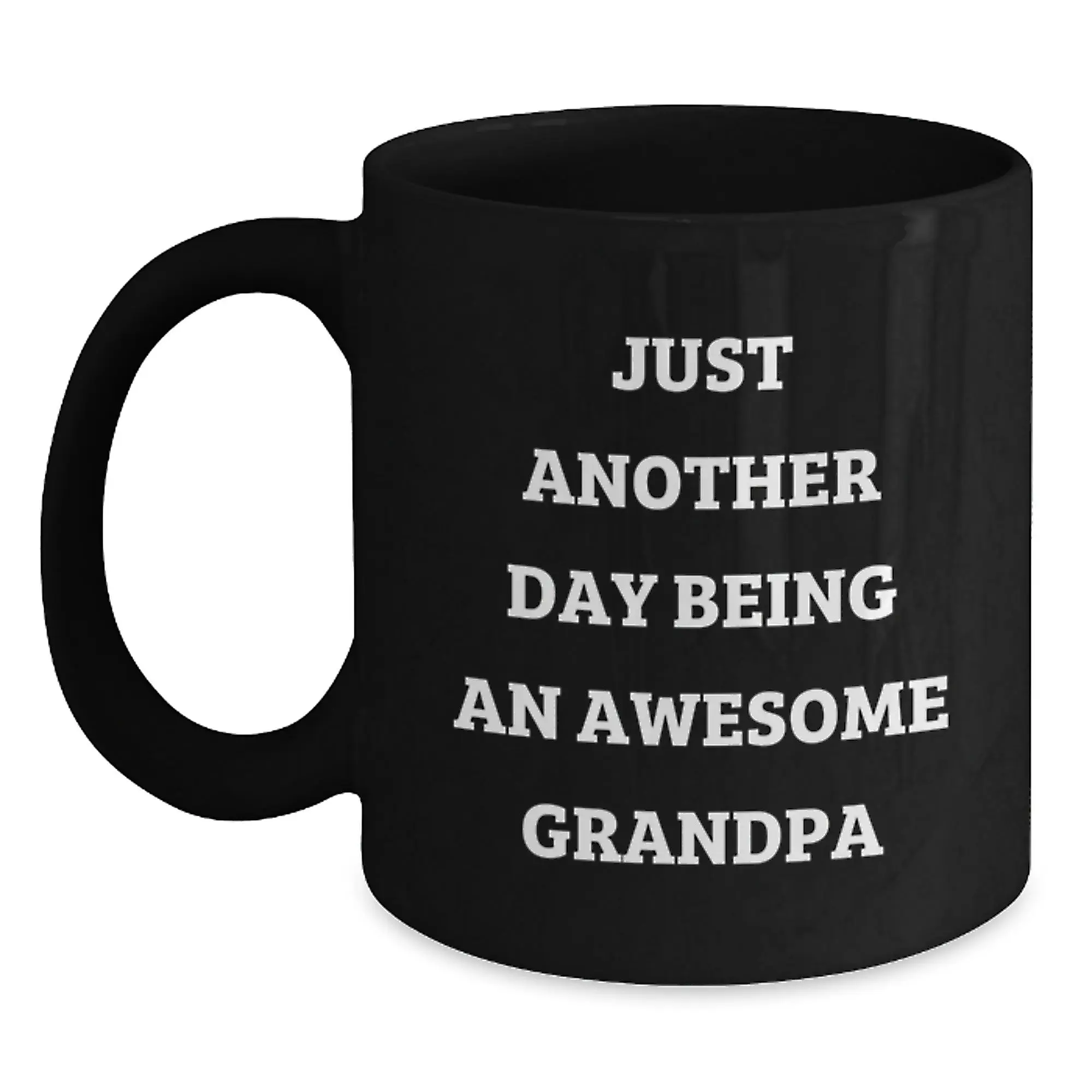 Grandpa Keepsake Black Coffee Mug Birthday Gift for Him Surprise - Main