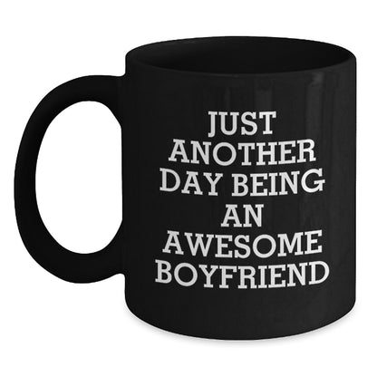 Funny Sweetheart Gifts from Men Christmas Unique Mugs, 'Just Another Day', 11oz/15oz Black Coffee Mug for Sweetheart - Main