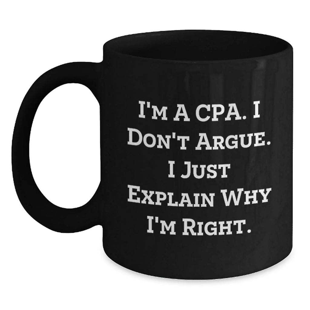 Funny CPA Black Coffee Mugs Christmas Unique Gifts from Family for Friends and Coworkers