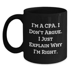 Funny CPA Black Coffee Mugs Christmas Unique Gifts from Family for Friends and Coworkers